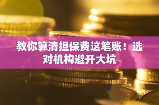 济南教你算清担保费这笔账！选对机构避开大坑