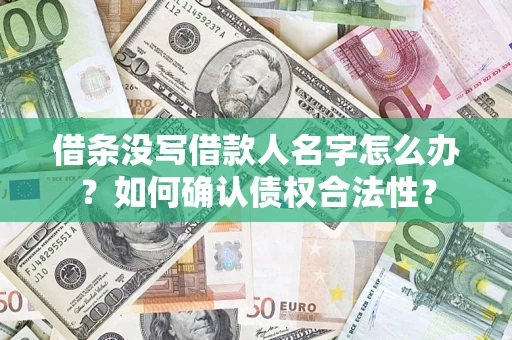 济南借条没写借款人名字怎么办？如何确认债权合法性？