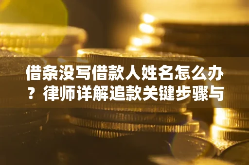 济南借条没写借款人姓名怎么办？律师详解追款关键步骤与证据链构建