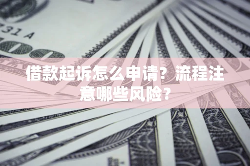 济南借款起诉怎么申请？流程注意哪些风险？